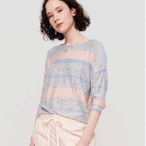 LOFT Lou & Grey Pastel Stripped Sweater